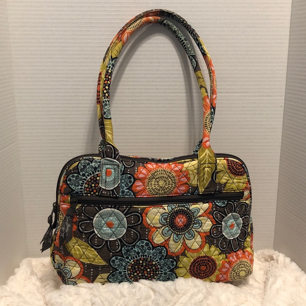 Vera Bradley Like New Floral Quilted Shoulder Bag in Fall Colors